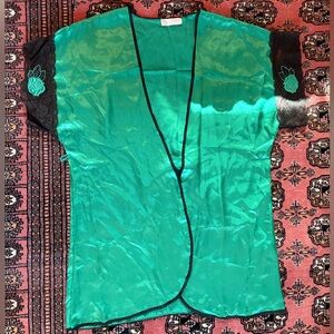 Vintage Satin Slip Kimono